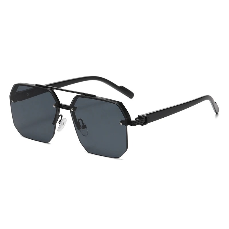 Outdoor Sport Glasses - Men's Metal Sunglasses Square Half Frame
