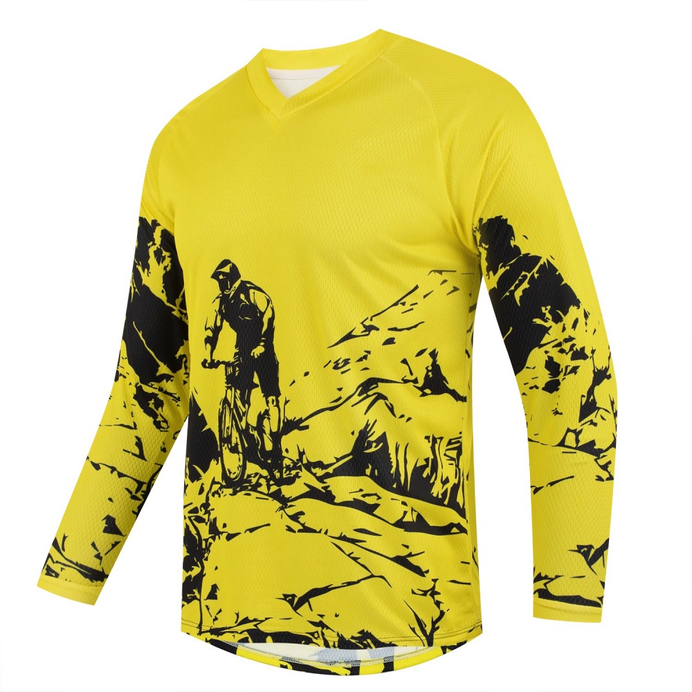 Outdoor Sports Accessories - Men's Outdoor Mountain Bike Print Long-Sleeve