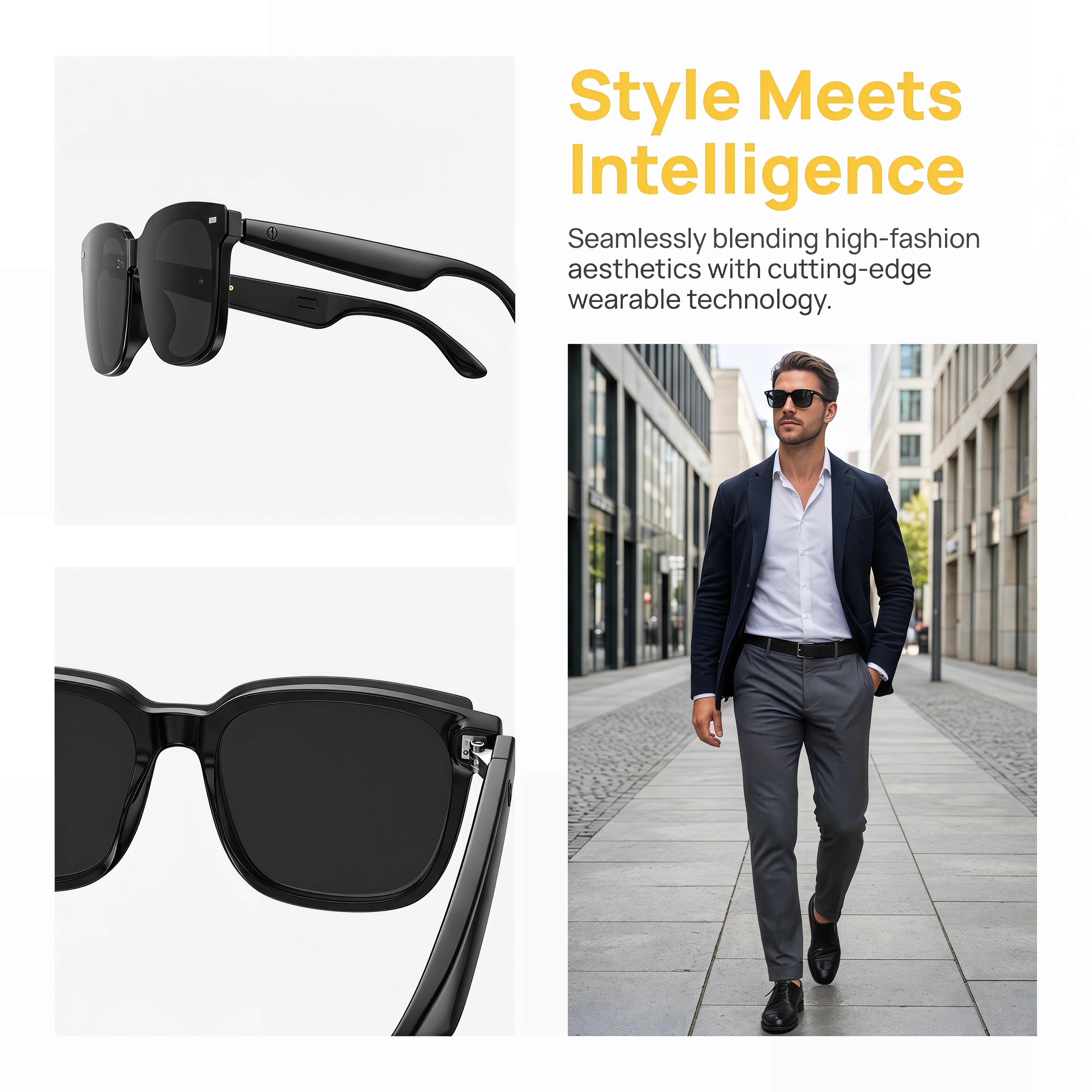 Outdoor Sport Glasses - AI Open-Ear Bluetooth Glasses Magnetic Suction