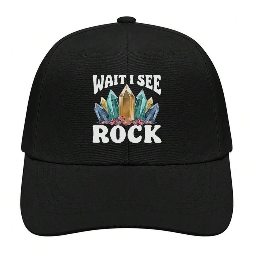 Outdoor Sport Hat - Black Crystal Rock Graphic Baseball Cap