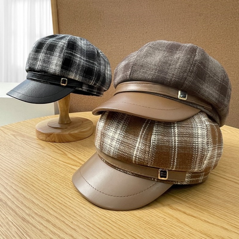 New PU Leather Patchwork Grid  - Outdoor Sport Hat recensie en prijs