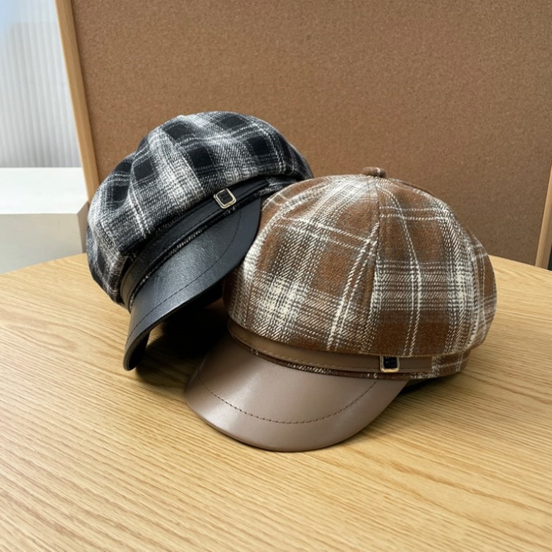 New PU Leather Patchwork Grid  - Outdoor Sport Hat recensie en prijs