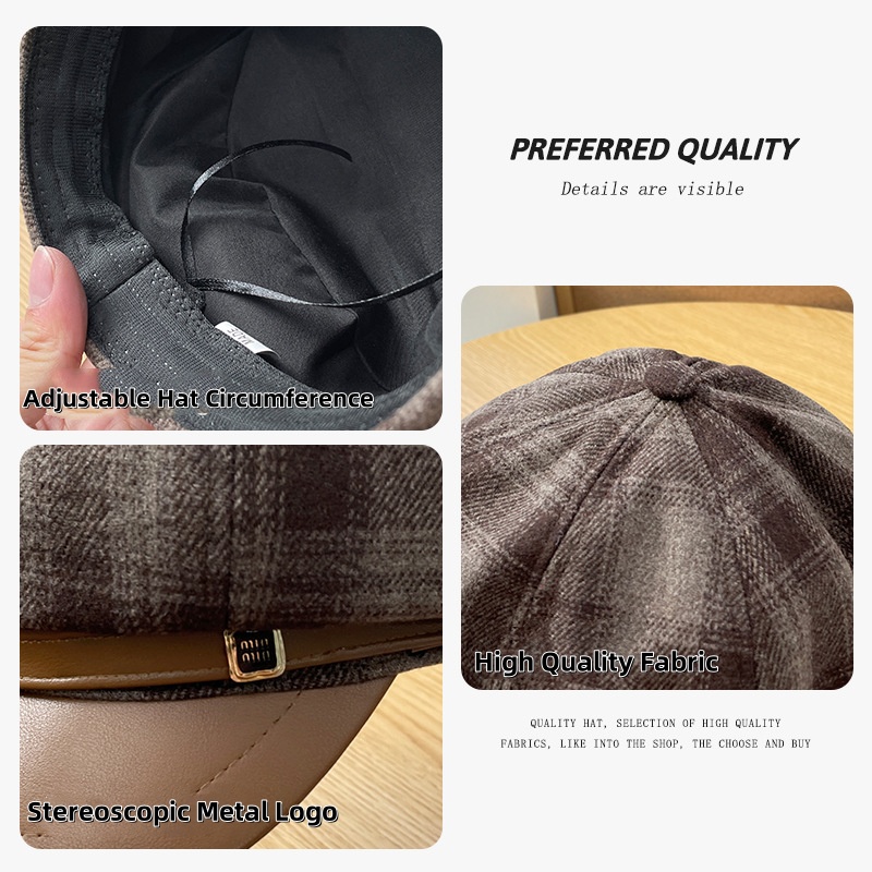 New PU Leather Patchwork Grid  - Outdoor Sport Hat recensie en prijs