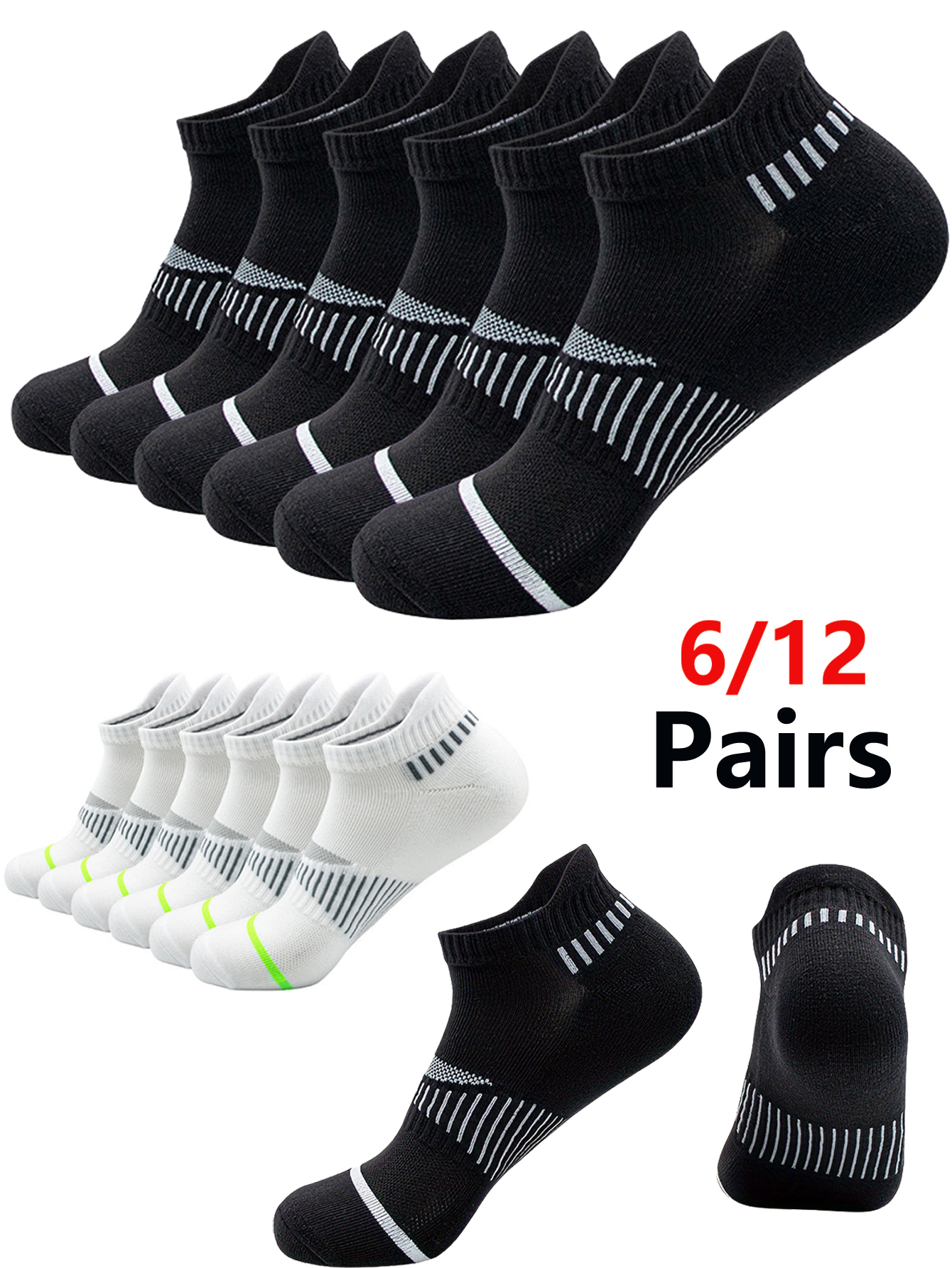 6/12Pairs Classic Crew White M - Outdoor Sports Activities recensie en prijs